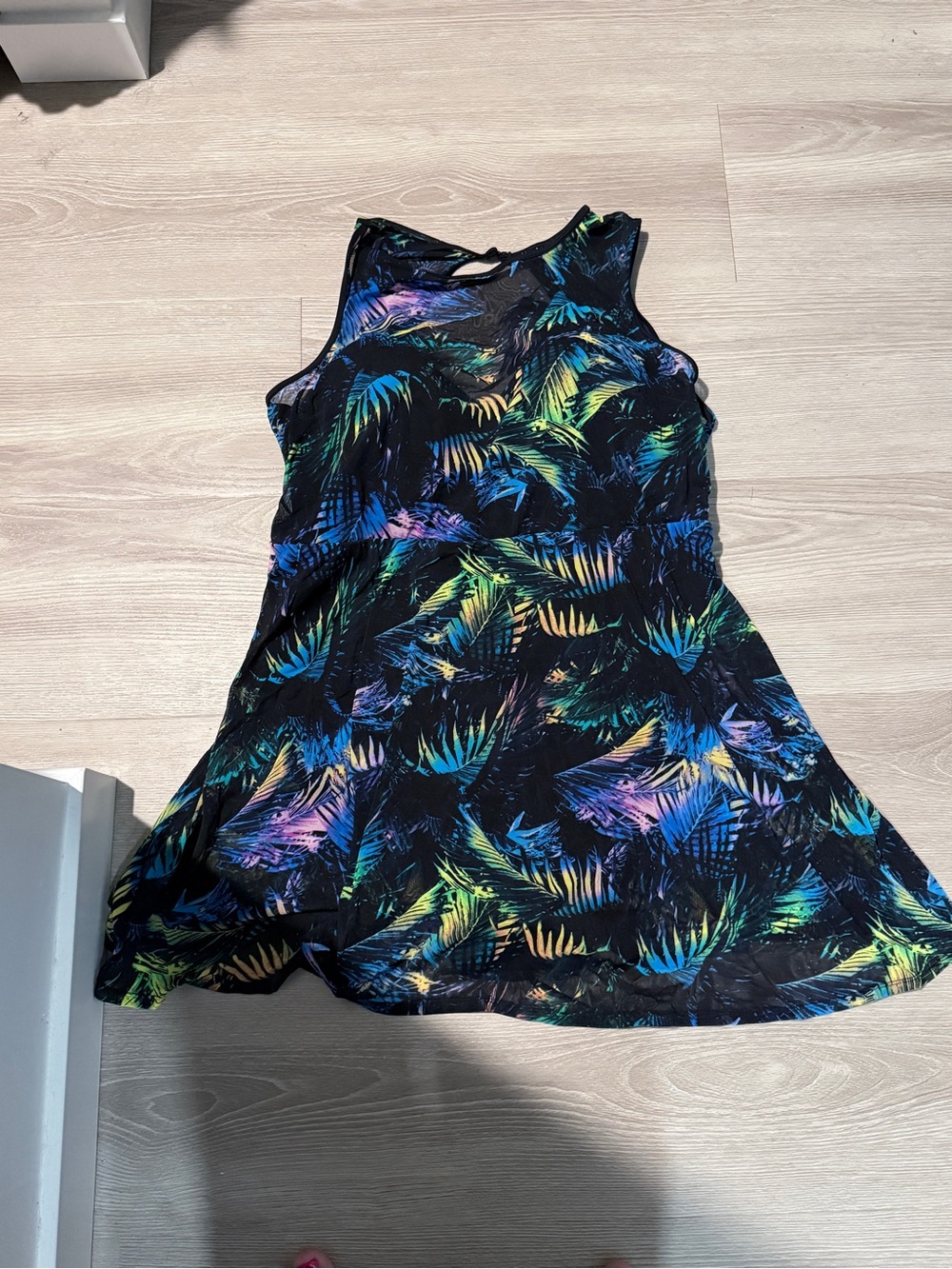 NWOT Torrid Black Tropical Leaf Print One-Piece Swimsuit